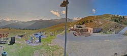 Archived image Webcam Panoramic view from mountain hut Plantapatsch in Watles (Vinschgau Valley) 13:00