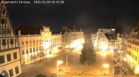 Archiv Foto Webcam Zwickau in Sachsen - Hauptmarkt 19:00