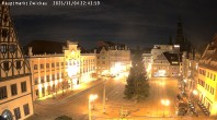 Archiv Foto Webcam Zwickau in Sachsen - Hauptmarkt 21:00