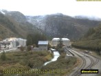 Archived image Webcam Furka Bergstrecke steam locomotive - Gletsch 07:00