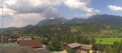 Archived image Webcam Panoramic view from hotel Herrschaftstaverne towards village Haus im Ennstal, Styria 11:00