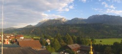 Archived image Webcam Panoramic view from hotel Herrschaftstaverne towards village Haus im Ennstal, Styria 06:00