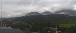 Archived image Webcam Panoramic view from hotel Herrschaftstaverne towards village Haus im Ennstal, Styria 08:00