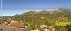 Archived image Webcam Panoramic view from hotel Herrschaftstaverne towards village Haus im Ennstal, Styria 09:00