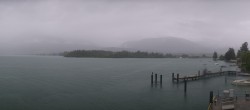 Archiv Foto Webcam Wolfgangsee: Schifffahrt Anlegesteg und Schafbergbahn 13:00