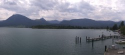 Archived image Webcam Wolfgangsee: jetty and rack railway station 13:00
