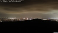Archiv Foto Webcam Feldberg - Blick über Frankfurt nach Südosten 23:00