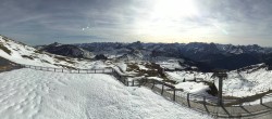 Archiv Foto Webcam Diedamskopf: Panorama Bergstation Seilbahn 09:00