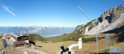 Archived image Webcam Axamer Lizum Ski Resort: View from Birgitzköpflhaus 13:00