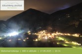 Archived image Webcam View from Gitsch Mountain towards Weitental 19:00