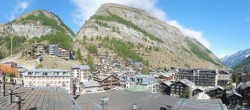 Archiv Foto Webcam Zermatt: Panoramablick auf das Dorf 10:00