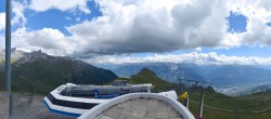 Archiv Foto Webcam Crans Montana: Aminona - Bergstation Sessellift Tsa 13:00