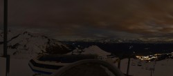 Archived image Webcam Crans Montana - Top station La Tsa chair lift 23:00
