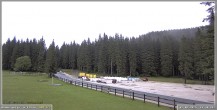 Archiv Foto Webcam Pokljuka: Biathlonstadion Eingang 17:00