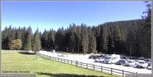 Archived image Webcam Pokljuka: Biathlon Stadium Entrance 11:00