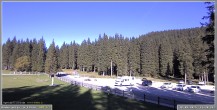 Archived image Webcam Pokljuka: Biathlon Stadium Entrance 15:00