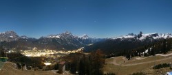 Archived image Webcam Cortina d&#39;Ampezzo - Top Station Duca d&#39;Aosta 23:00