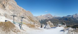Archived image Webcam Cortina d&#39;Ampezzo - Top Station Pomedes 19:00