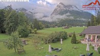 Archived image Webcam Grainau - View Hotel Längenfelder Hof 08:00