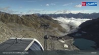Archiv Foto Webcam Sölden - Schwarze Schneid Mittelstation 08:00