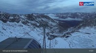 Archiv Foto Webcam Sölden - Schwarze Schneid Mittelstation 02:00