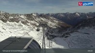 Archiv Foto Webcam Sölden - Schwarze Schneid Mittelstation 08:00