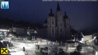 Archiv Foto Webcam Mariazell: Hauptplatz und Basilika 03:00