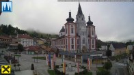 Archiv Foto Webcam Mariazell: Hauptplatz und Basilika 05:00