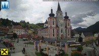 Archiv Foto Webcam Mariazell: Hauptplatz und Basilika 13:00