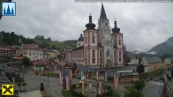 Archiv Foto Webcam Mariazell: Hauptplatz und Basilika 18:00
