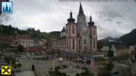 Archiv Foto Webcam Mariazell: Hauptplatz und Basilika 09:00