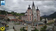 Archiv Foto Webcam Mariazell: Hauptplatz und Basilika 10:00