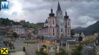 Archiv Foto Webcam Mariazell: Hauptplatz und Basilika 05:00
