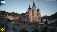 Archiv Foto Webcam Mariazell: Hauptplatz und Basilika 17:00