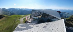 Archived image Webcam Axamer Lizum: Hoadl-Haus und Top station Olympiabahn 15:00