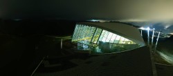 Archived image Webcam Axamer Lizum: Hoadl-Haus und Top station Olympiabahn 23:00