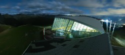 Archived image Webcam Axamer Lizum: Hoadl-Haus und Top station Olympiabahn 01:00