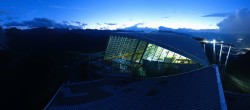 Archived image Webcam Axamer Lizum: Hoadl-Haus und Top station Olympiabahn 19:00