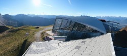 Archived image Webcam Axamer Lizum: Hoadl-Haus und Top station Olympiabahn 15:00