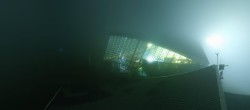 Archived image Webcam Axamer Lizum: Hoadl-Haus und Top station Olympiabahn 03:00