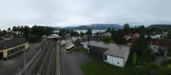 Archiv Foto Webcam Blick vom Bahnhof am Attersee 08:00
