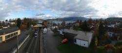 Archiv Foto Webcam Blick vom Bahnhof am Attersee 13:00