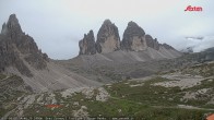 Archiv Foto Webcam Dreizinnenhütte Südtirol: Blick auf die 3 Zinnen 14:00