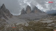 Archiv Foto Webcam Dreizinnenhütte Südtirol: Blick auf die 3 Zinnen 13:00
