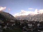 Archiv Foto Webcam Grächen: Ausblick vom Chalet Soldanella 07:00