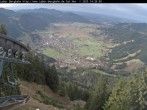 Archiv Foto Webcam Laber Bergbahn: Blick nach Oberammergau 13:00
