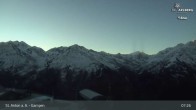 Archived image Webcam Mountain Restaurant Gampen / Top Station Gampenbahn 06:00