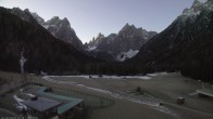 Archiv Foto Webcam Dolomitenhof Sexten - Blick auf die Langlaufloipe 06:00