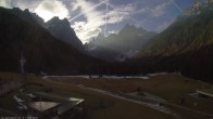 Archived image Webcam Dolomitenhof Sexten - Cross-Country Skiing Trail 08:00