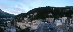 Archived image Webcam St. Moritz village II - View from Hotel Schweizerhof towards St. Moritz Bad 05:00